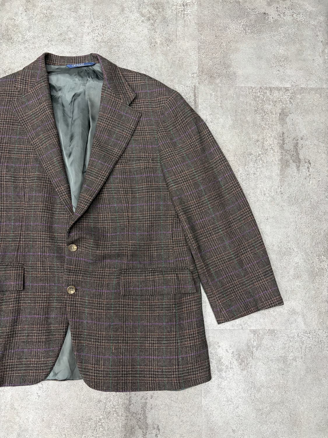 폴로 랄프로렌 울체크 해링본 자켓 상품이미지3