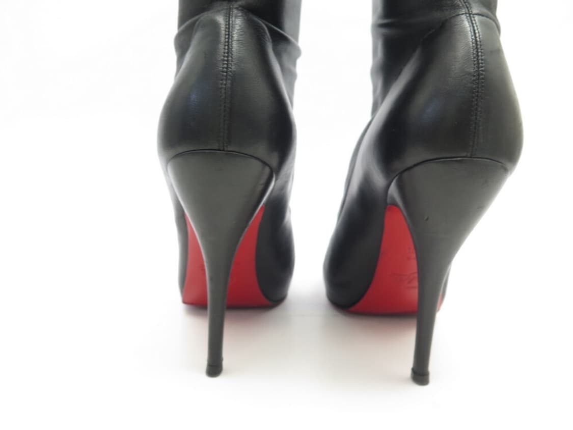 Louboutin 크리스찬 루부탱 램스킨 블랙레더 니하이부츠  상품이미지5