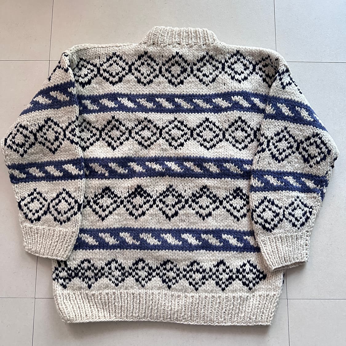 90s La Paz 에콰도르산 헤비 울 에스닉 아즈텍 니트 스웨터  상품이미지6