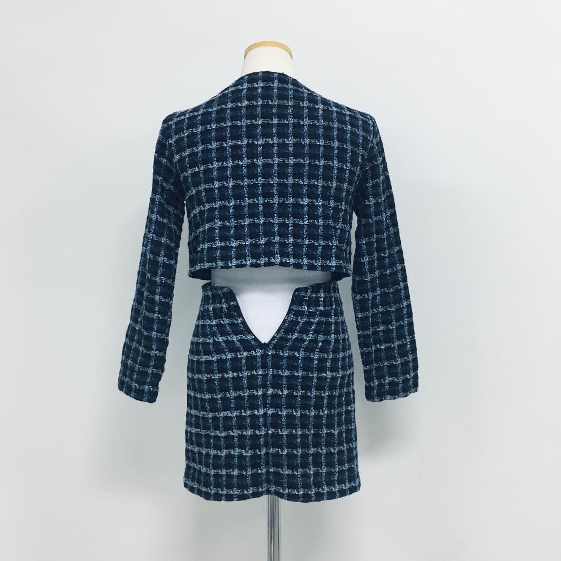 남색 트위드 셋업 상품이미지3