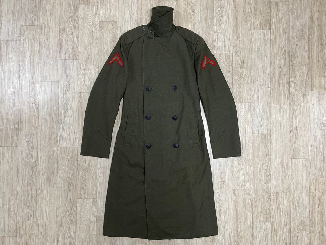 95~100) 80s 미군 해병대 오버 롱코트(민트급) 상품이미지2