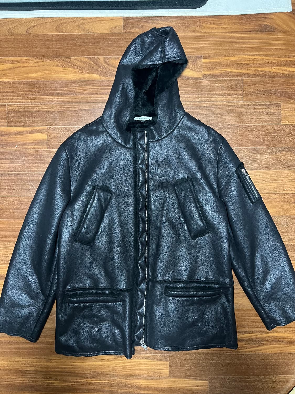 고샤 루브친스키 인조 레더 퍼 후드 자켓 상품이미지5