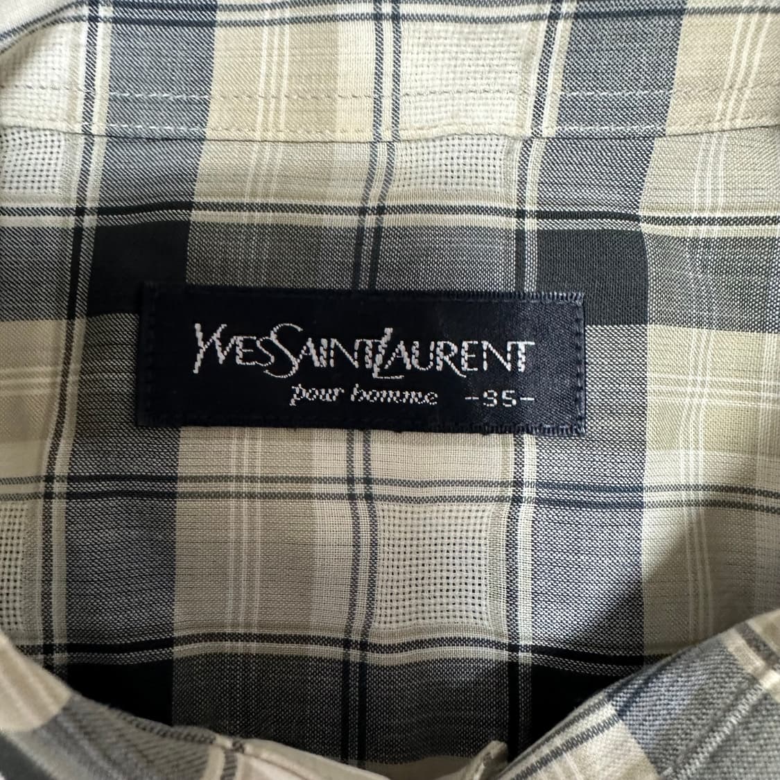 YSL 입생로랑 체크 반팔셔츠 상품이미지5