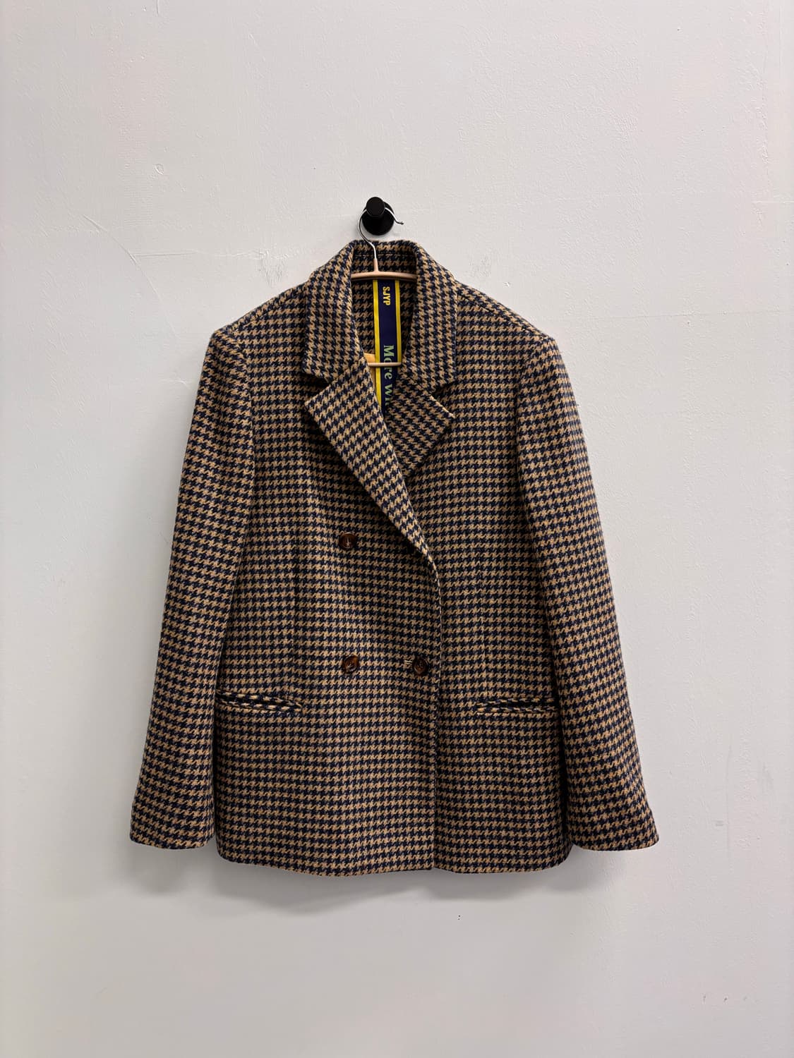 에스제이피 SJYP 하운드투스 체크 더블 브레스티드 자켓 상품이미지1