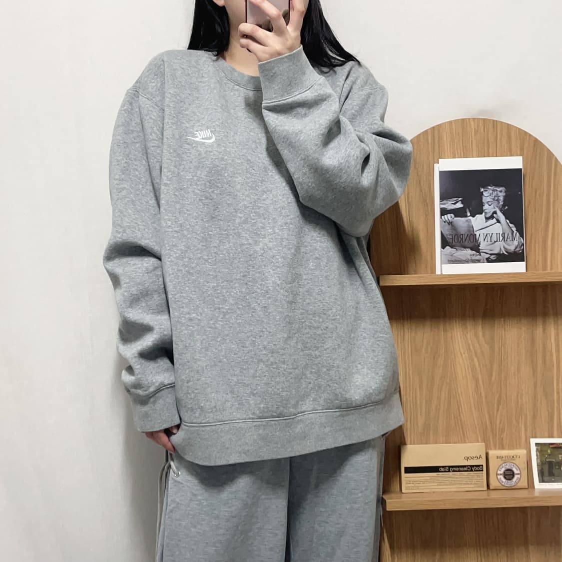 [정품] 나이키 그레이 푸츄라 기모 맨투맨 [ XL ] 상품이미지2