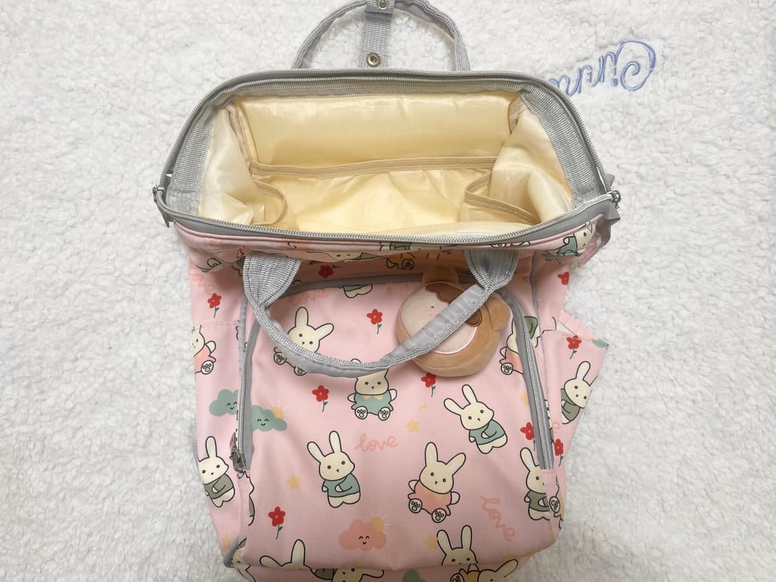 모리걸 빈티지 핑크 토끼 백팩 🐰💗🤍 상품이미지3