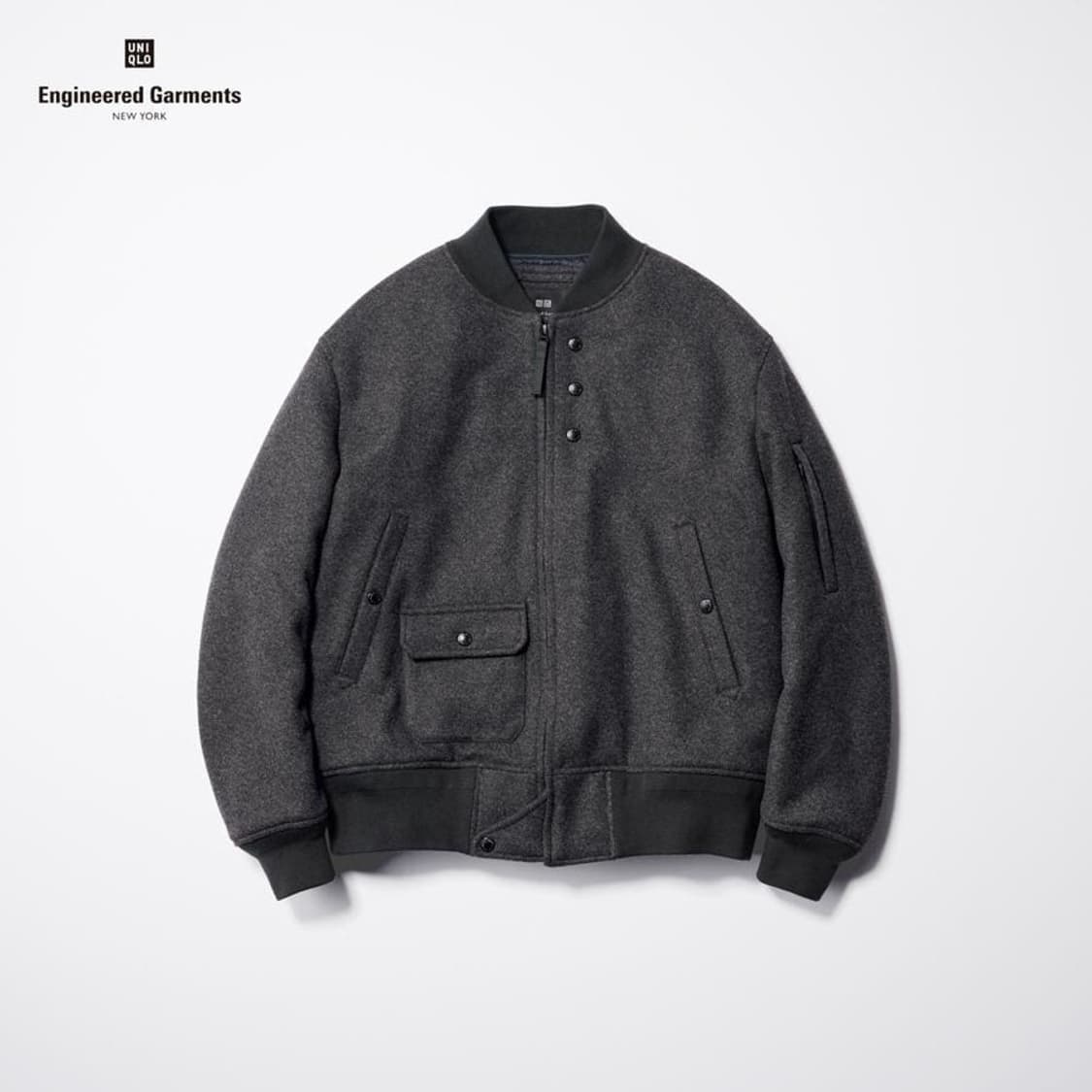유니클로 엔지니어드가먼츠 콜라보 쇼트블루종 다크그레이 M사이즈 상품이미지1