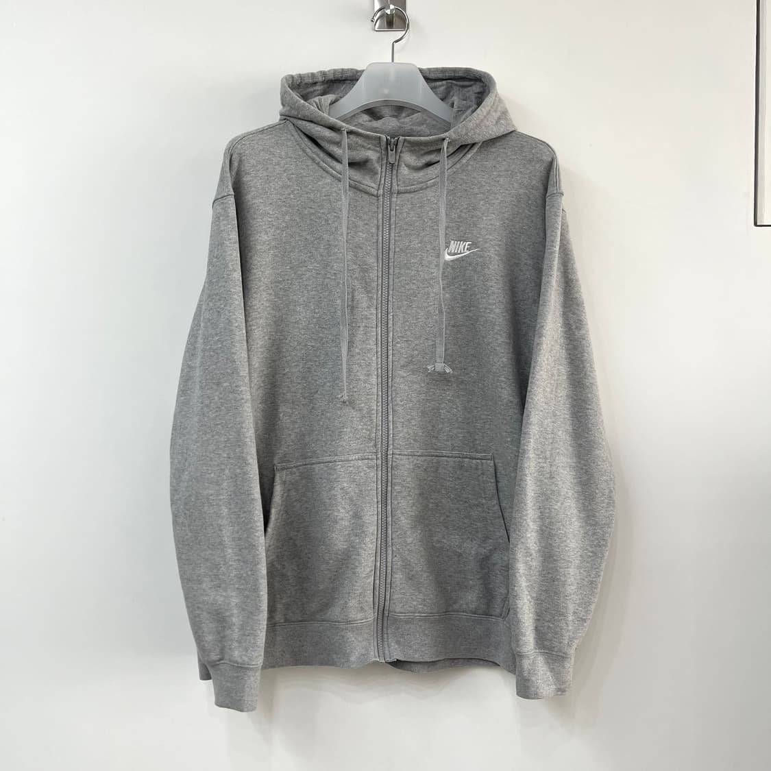 나이키 자수로고 그레이 후드집업 상품이미지2