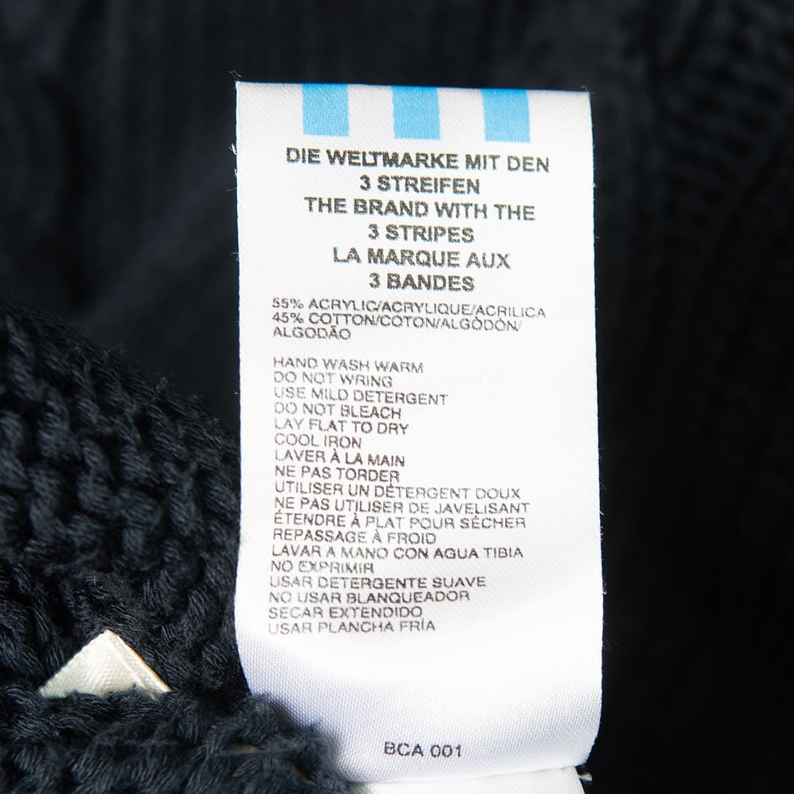 [103] 00s 아디다스 오리지널스 월계수 로고 케이블 니트 네이비  상품이미지8