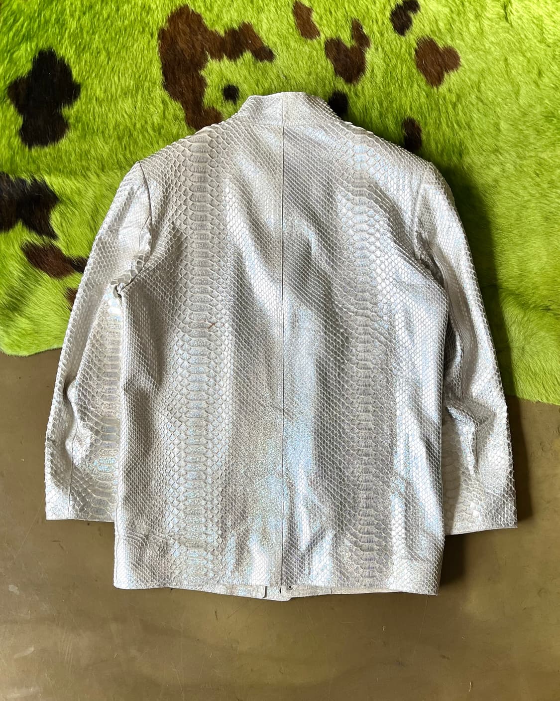 Reticulated Python Skin Leather Jacket 상품이미지8