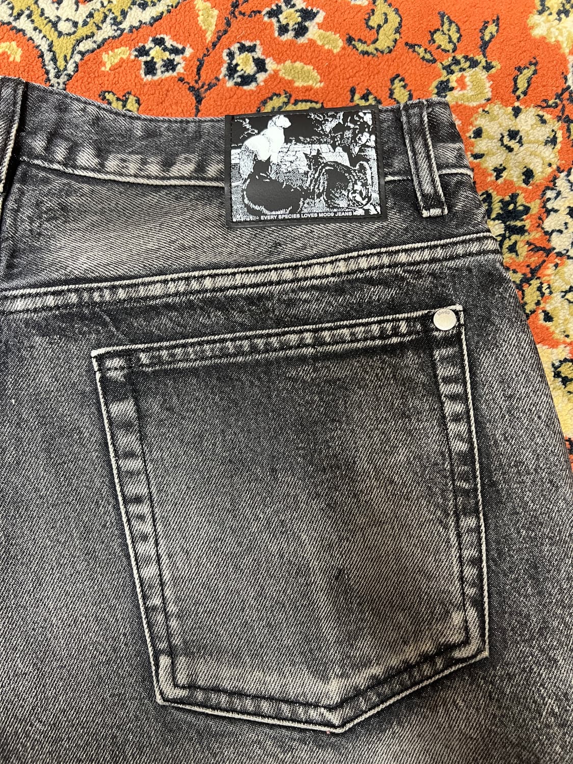 [32] 모드나인 MOD8S 흑청 워싱 데님팬츠 상품이미지4