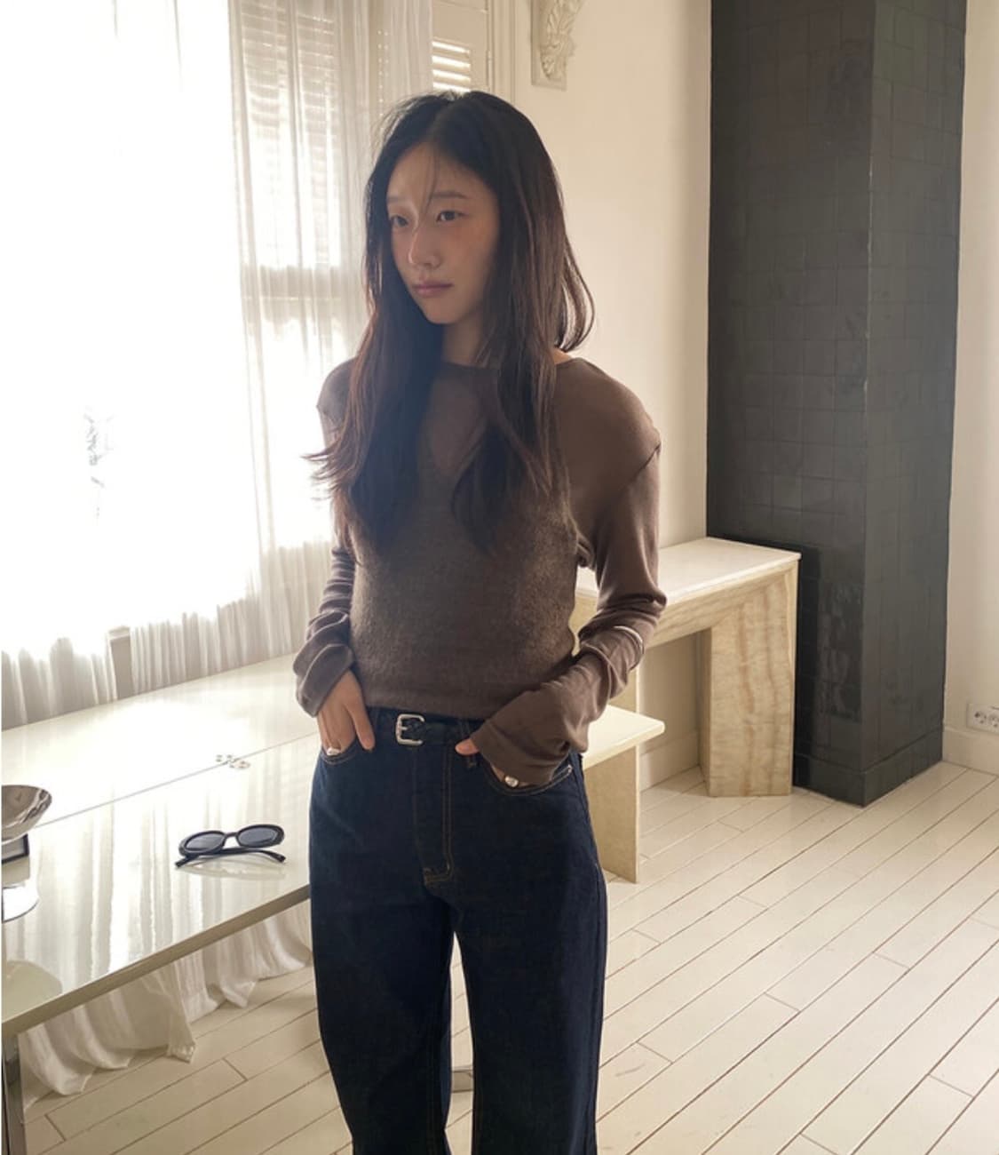 킨다베이지 보첼리 홀터넥 알파카 뷔스티에 상품이미지6