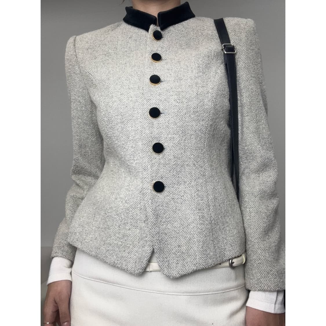 빈티지 울79% 그레이 자켓 상품이미지1