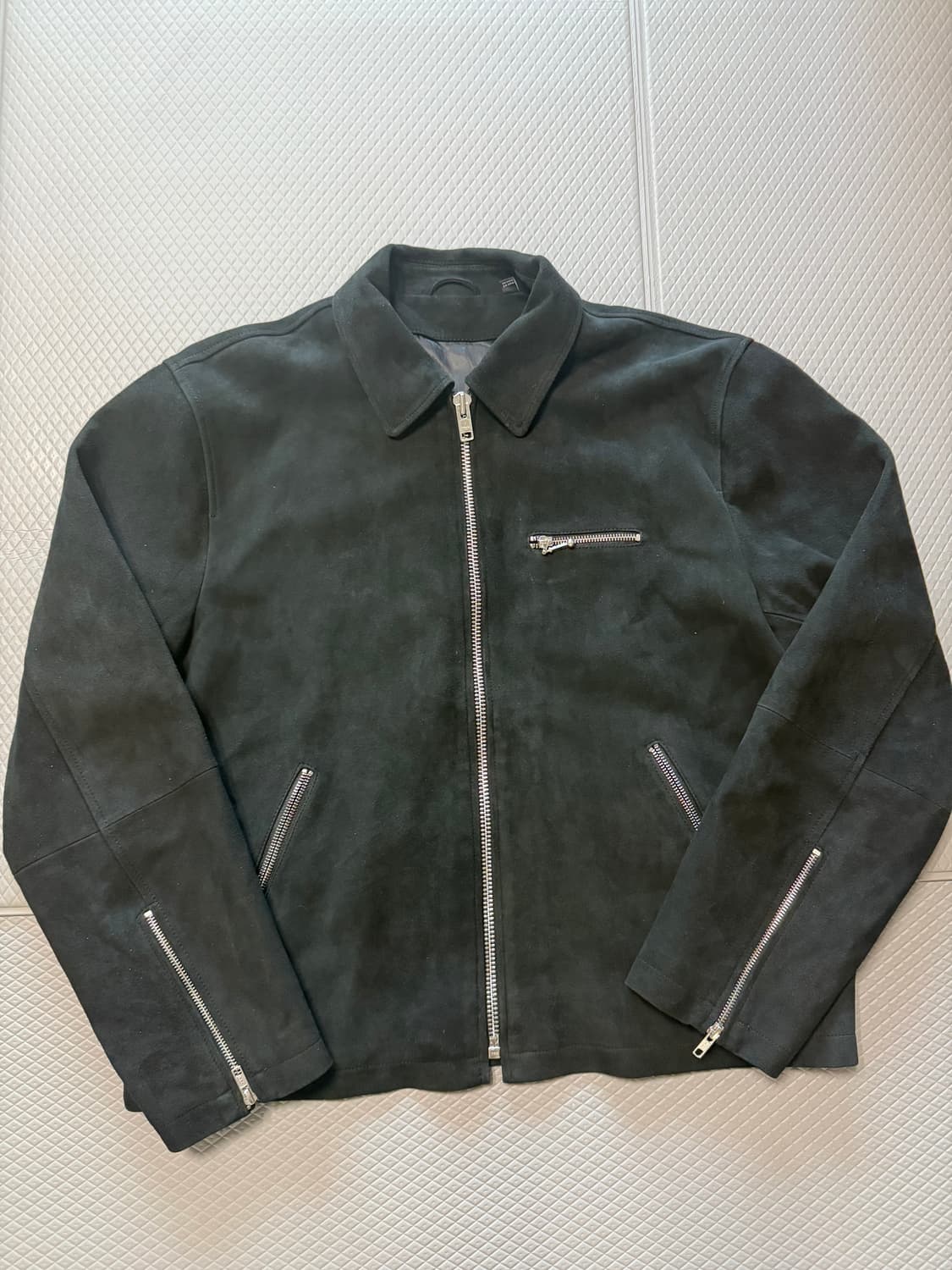 (L) 스투시 양가죽 스웨이드 빙 자켓  상품이미지1