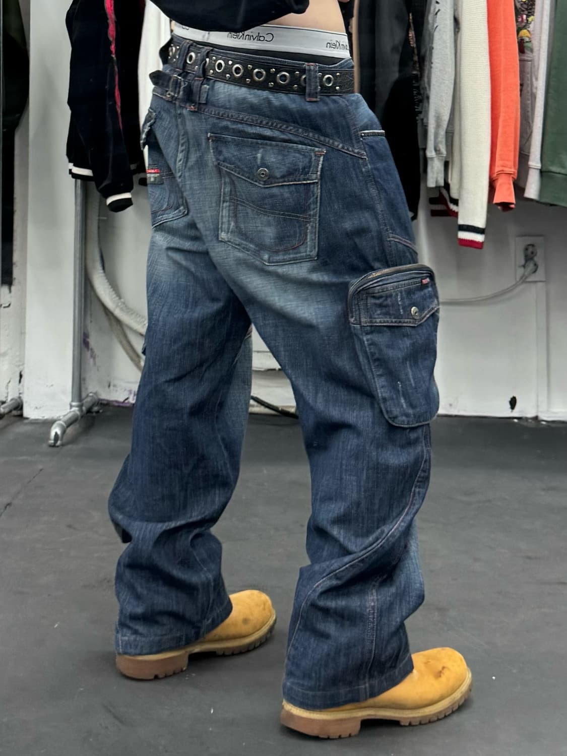 FUBU 포켓 디테일 데님 카고팬츠 상품이미지7