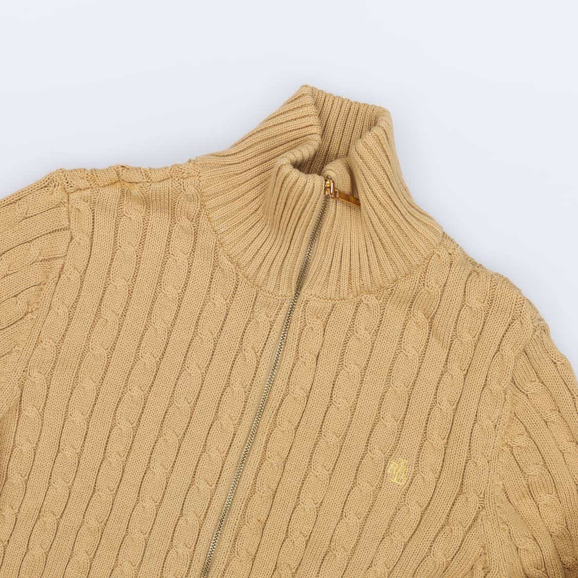 M 로렌 랄프로렌 여성 케이블 니트 집업 자켓 4188 상품이미지4