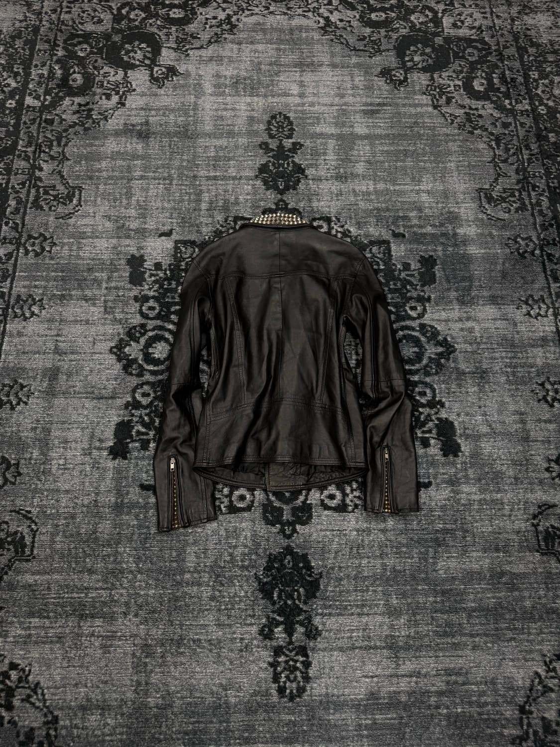 Zac vargas stud leather rider jacket 상품이미지6