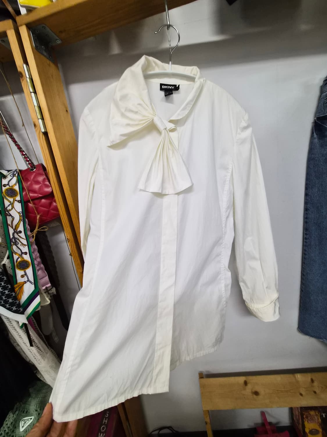 DKNY 셔츠 블라우스. 보브 데님스커트 상품이미지4