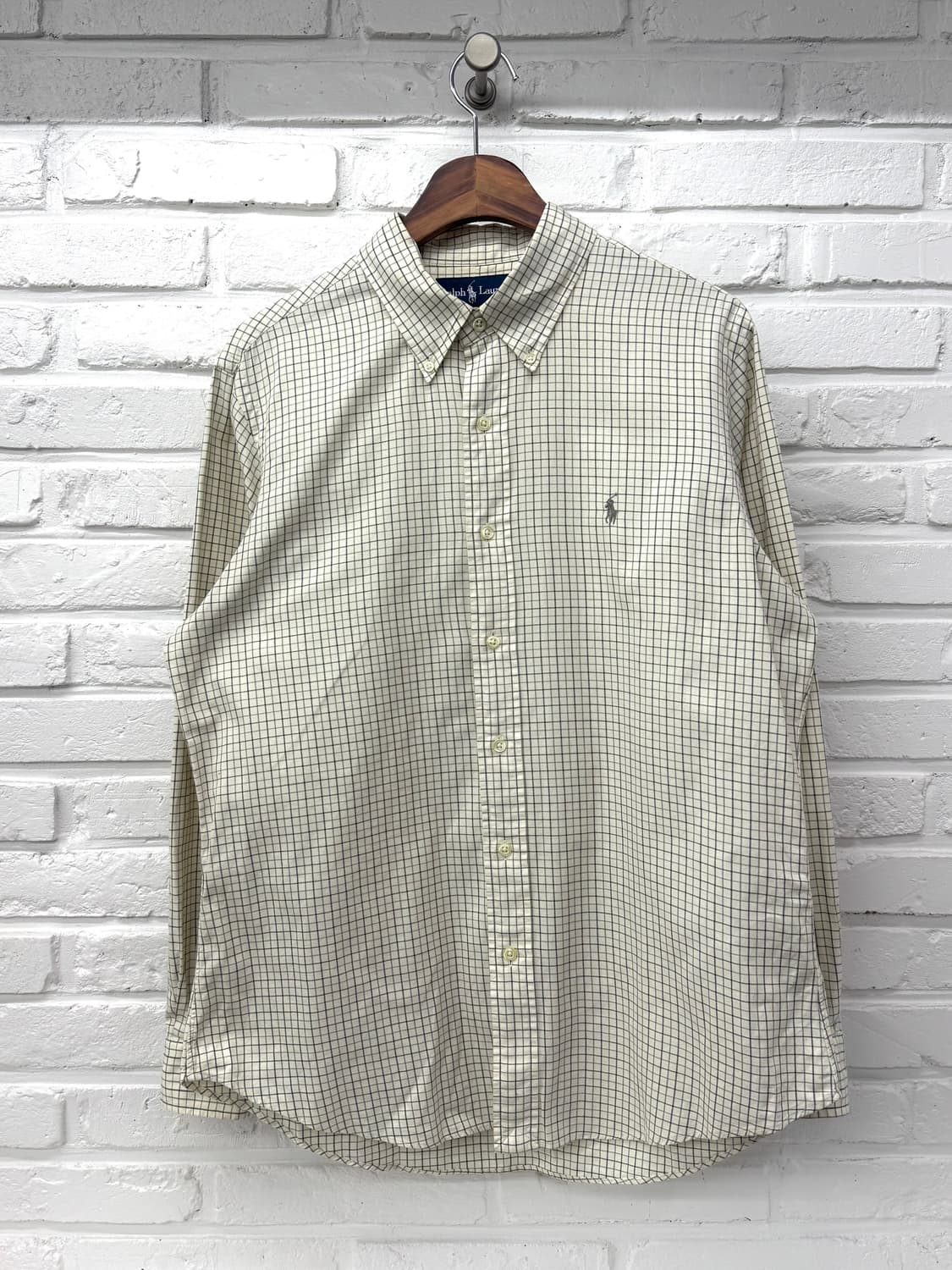 폴로 베이지 체크 셔츠 상품이미지3