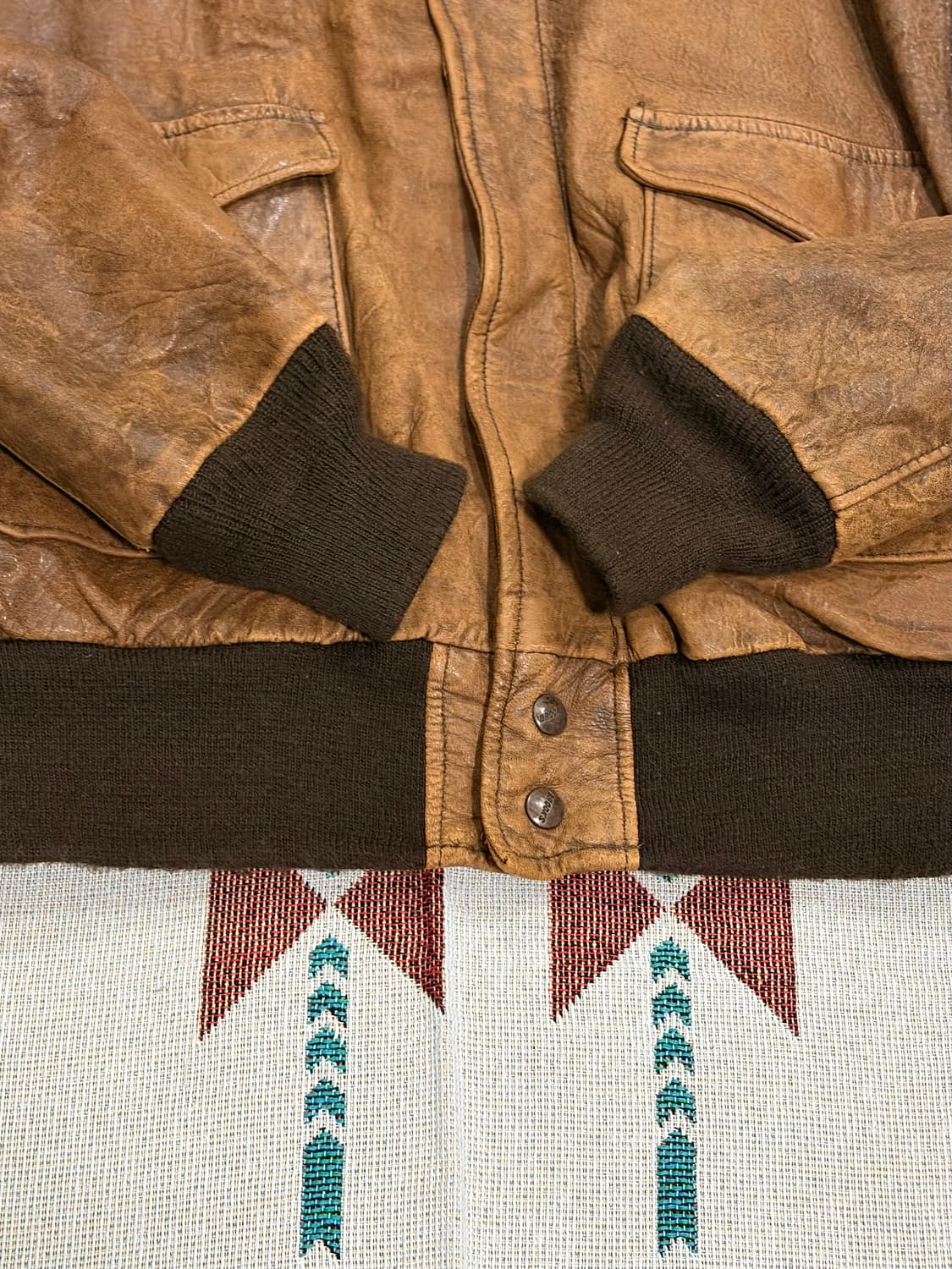 80s USA 브룩스 레더 A2 플라이트 자켓 상품이미지5