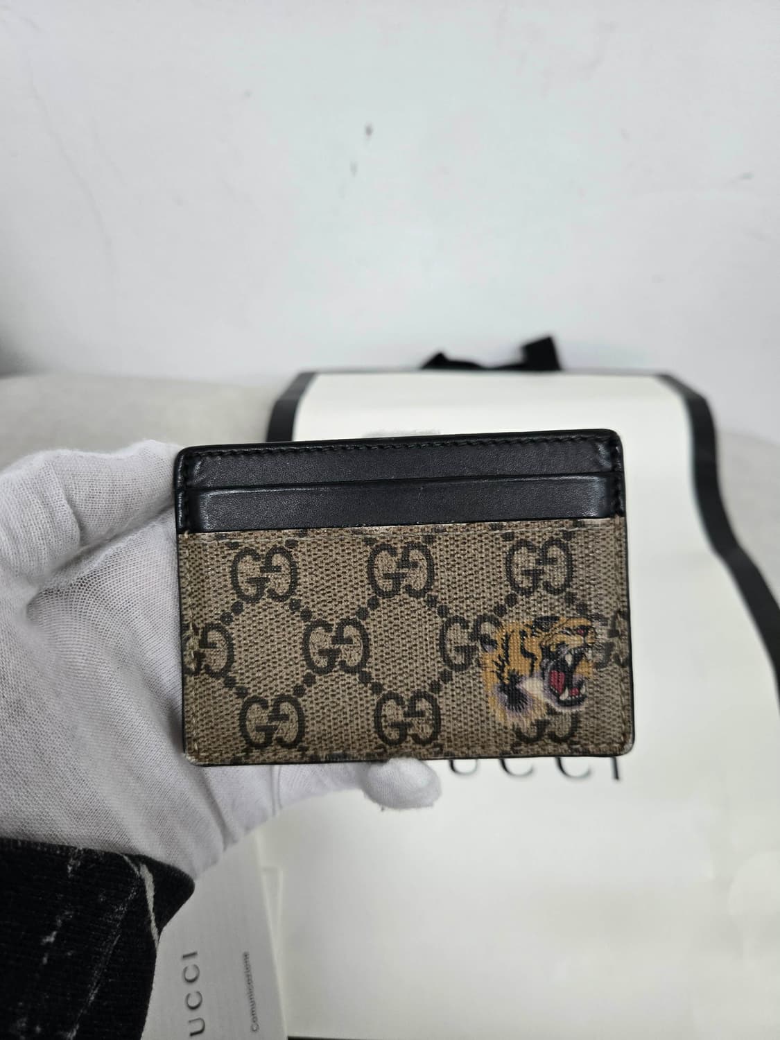 [보증서 정품] 구찌 타이거 카드지갑 상품이미지1