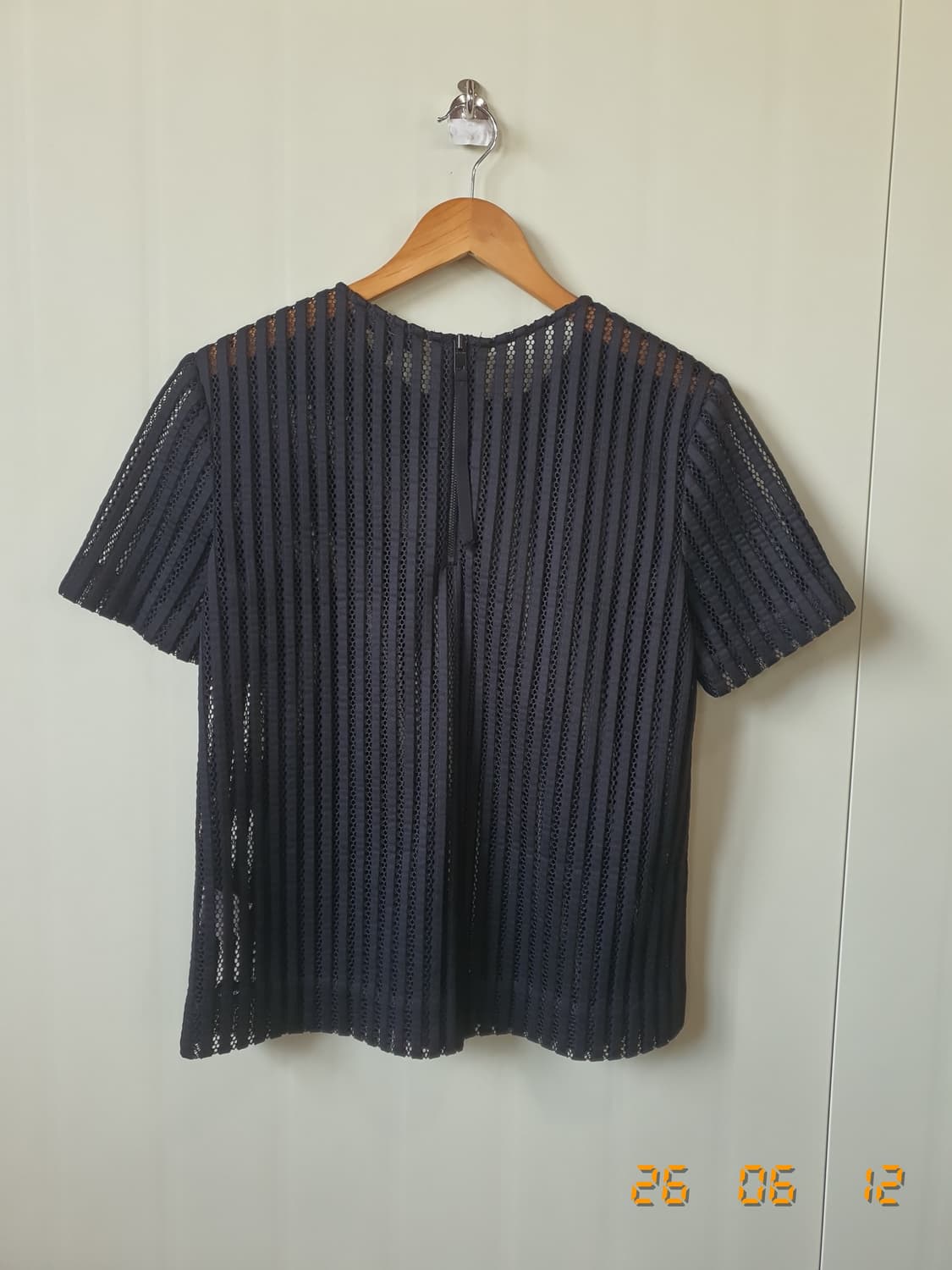 rag&bone(래그본)정품 반팔 블라우스M 블랙 상품이미지2