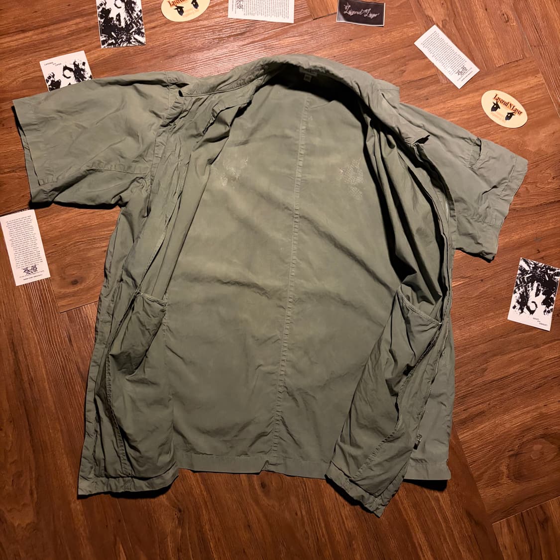 90S CP COMPANY RIRI 세이지 집업 하프 셔츠 상품이미지7