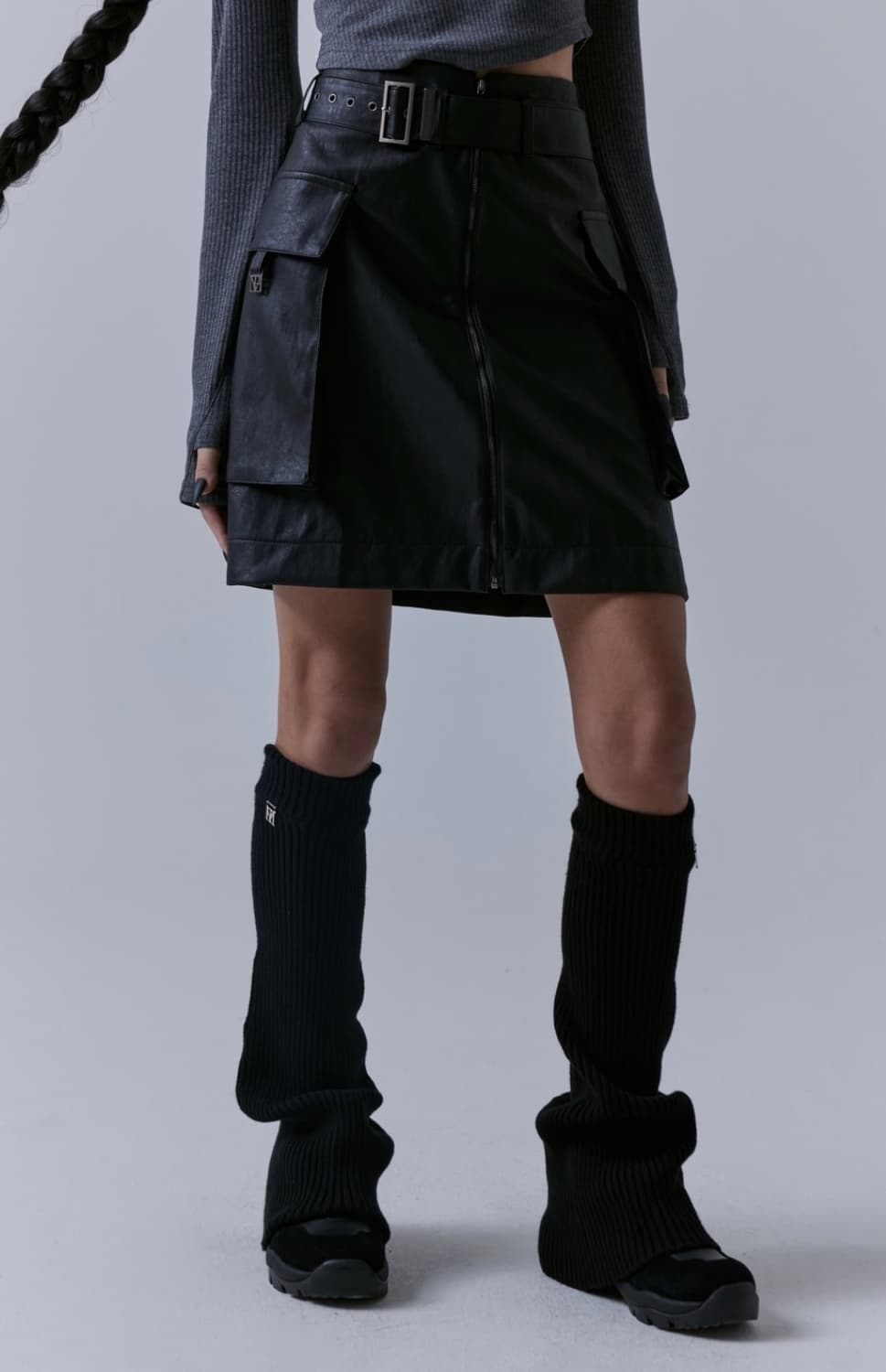 트리밍버드 2way leather cargo skirt 상품이미지1