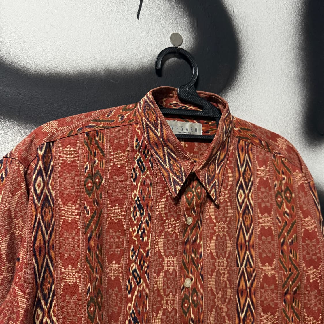 VTG 빈티지 에스닉 보헤미안 패턴 원포켓 긴팔 셔츠 상품이미지3