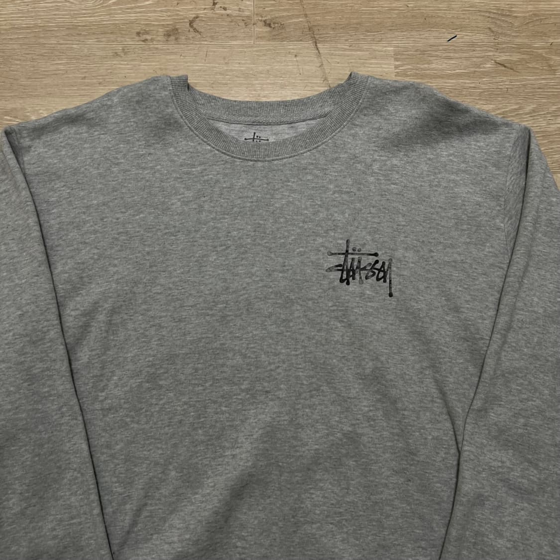스투시 스탁 빅로고 맨투맨 크루넥 티셔츠 [그레이] 2XL/110ㅜ 상품이미지2
