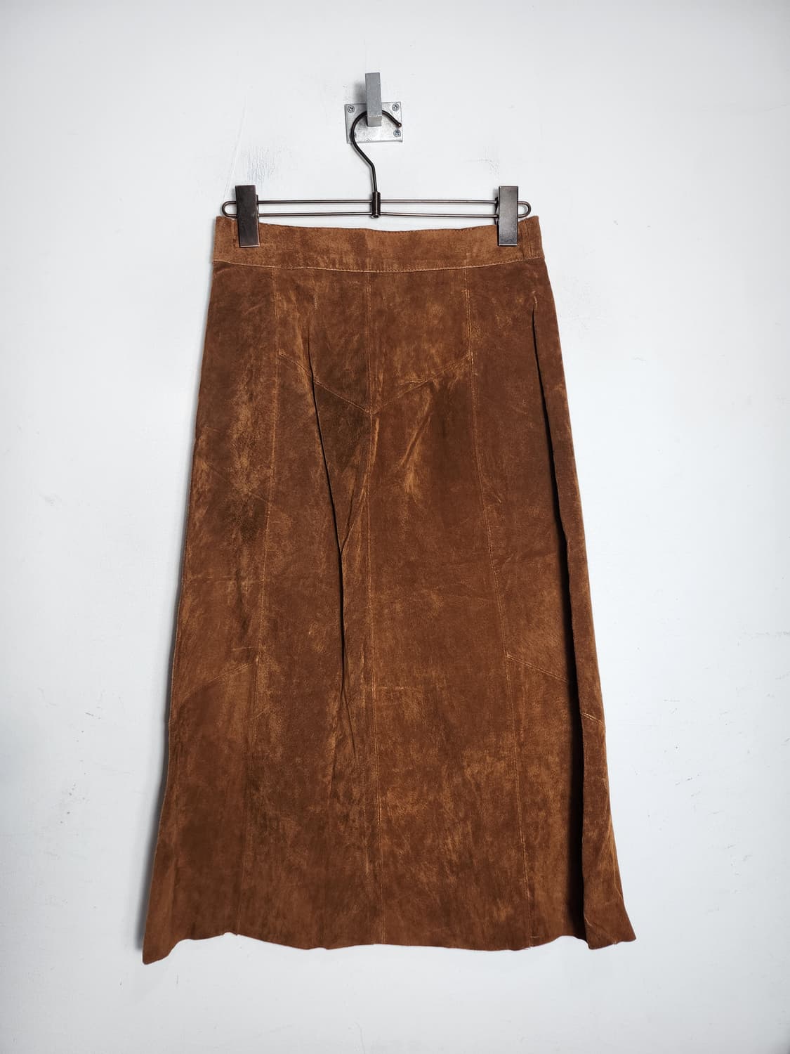 자라 브라운 스웨이드 롱 스커트 상품이미지5