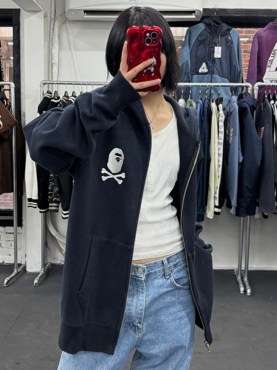 베이프 해적 스컬 후드집업 상품이미지3