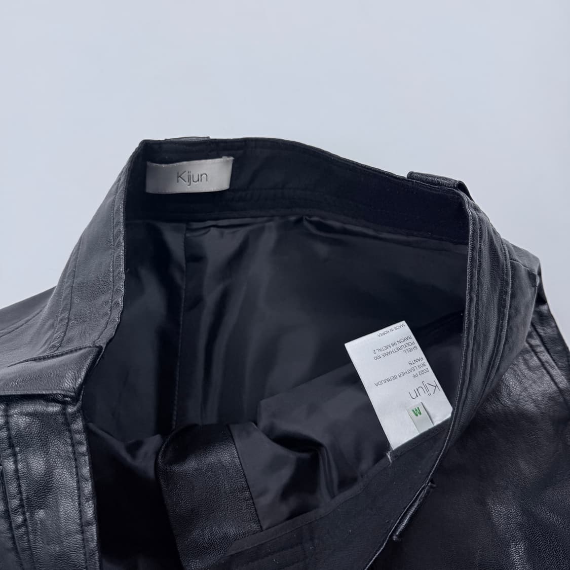 Kijin 기준 레더 버뮤다 팬츠 상품이미지4