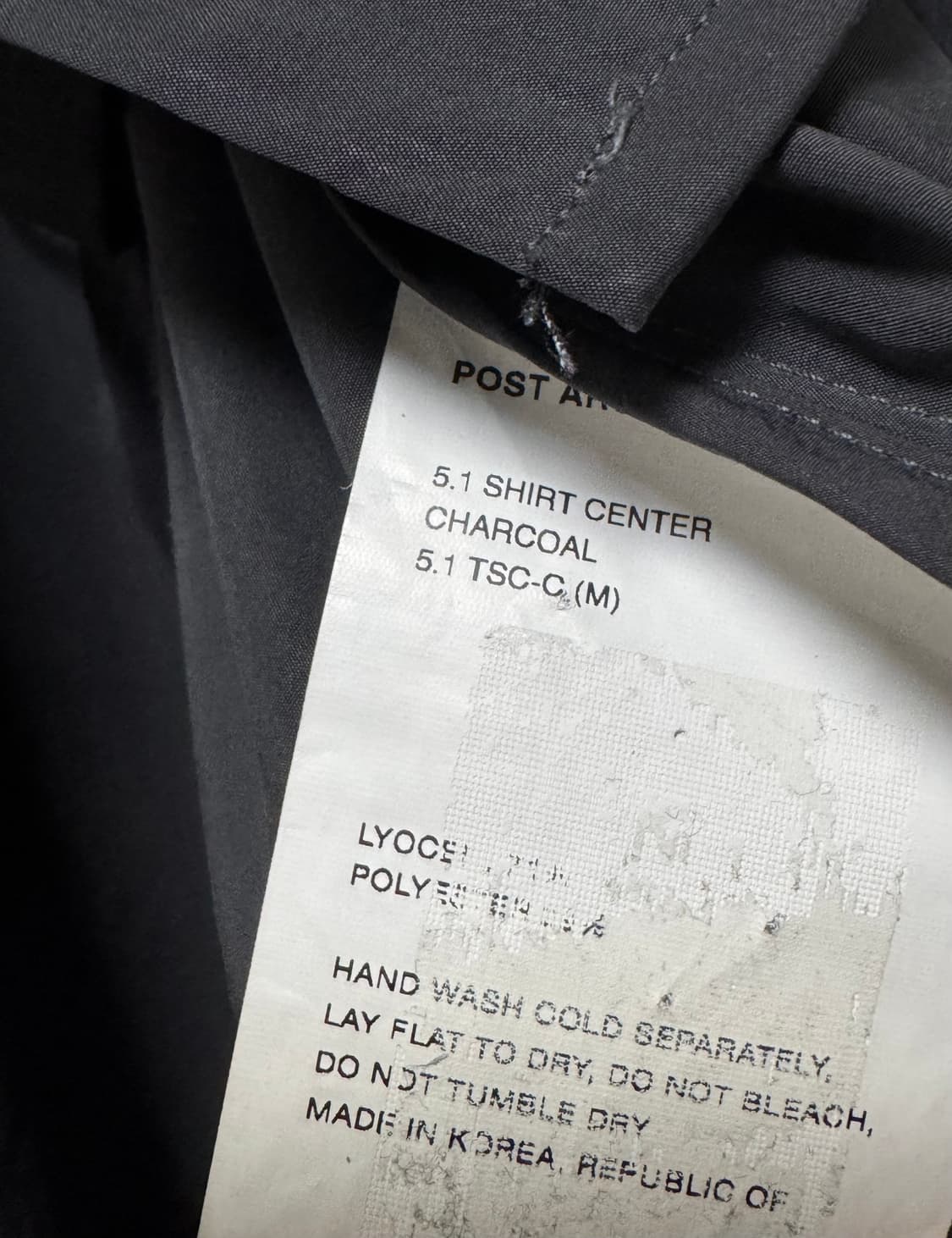 PAF 5.1 shirt center - CHARCOAL 상품이미지4