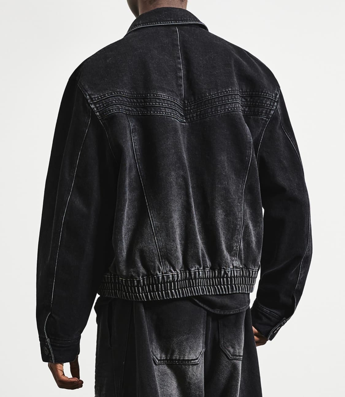 엘무드 브러쉬드 흑청데님 블루종 44 95 상품이미지2