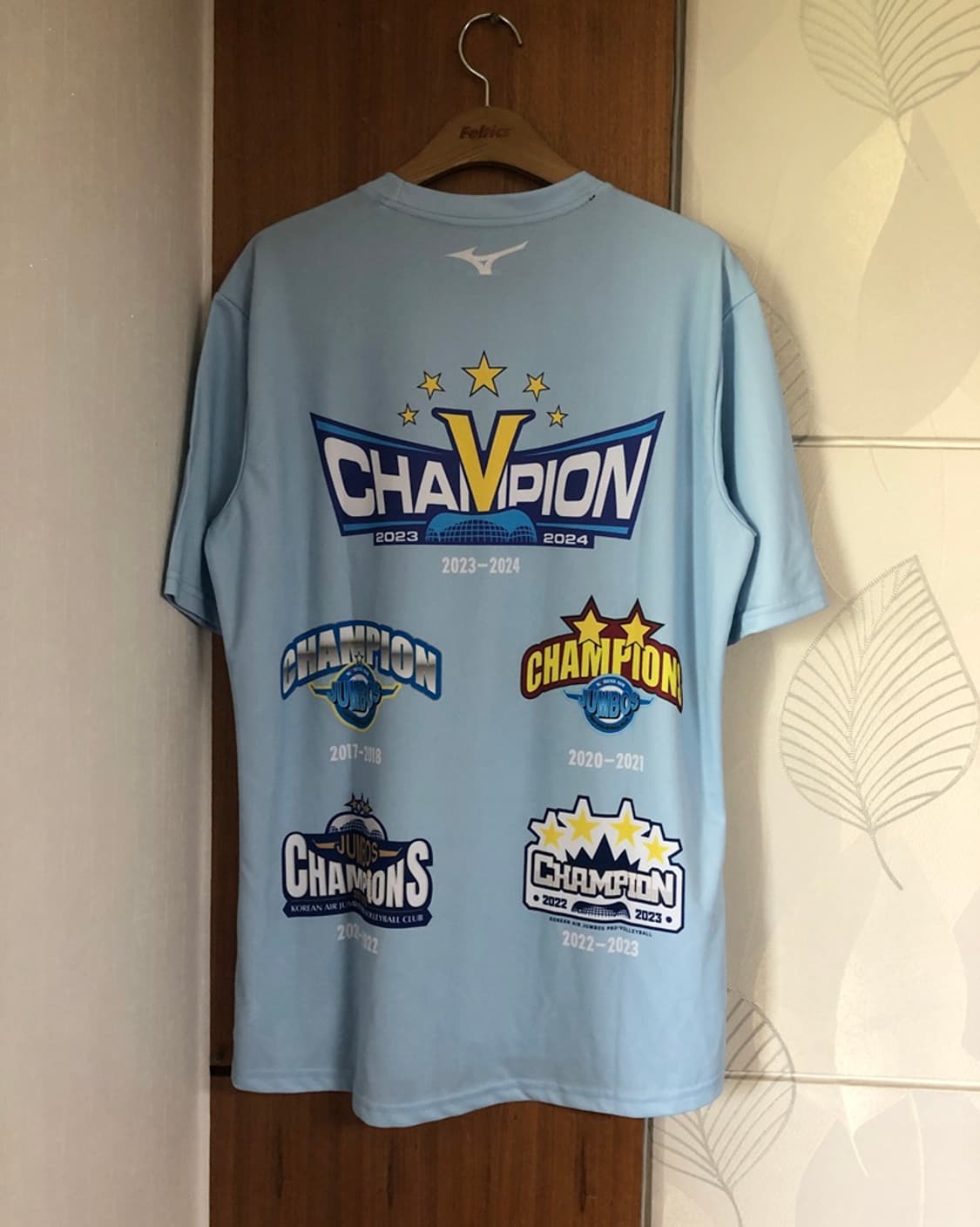 V-리그 미즈노 인천 대한항공점보스 23-24시즌 치어셔츠 2XL 상품이미지8