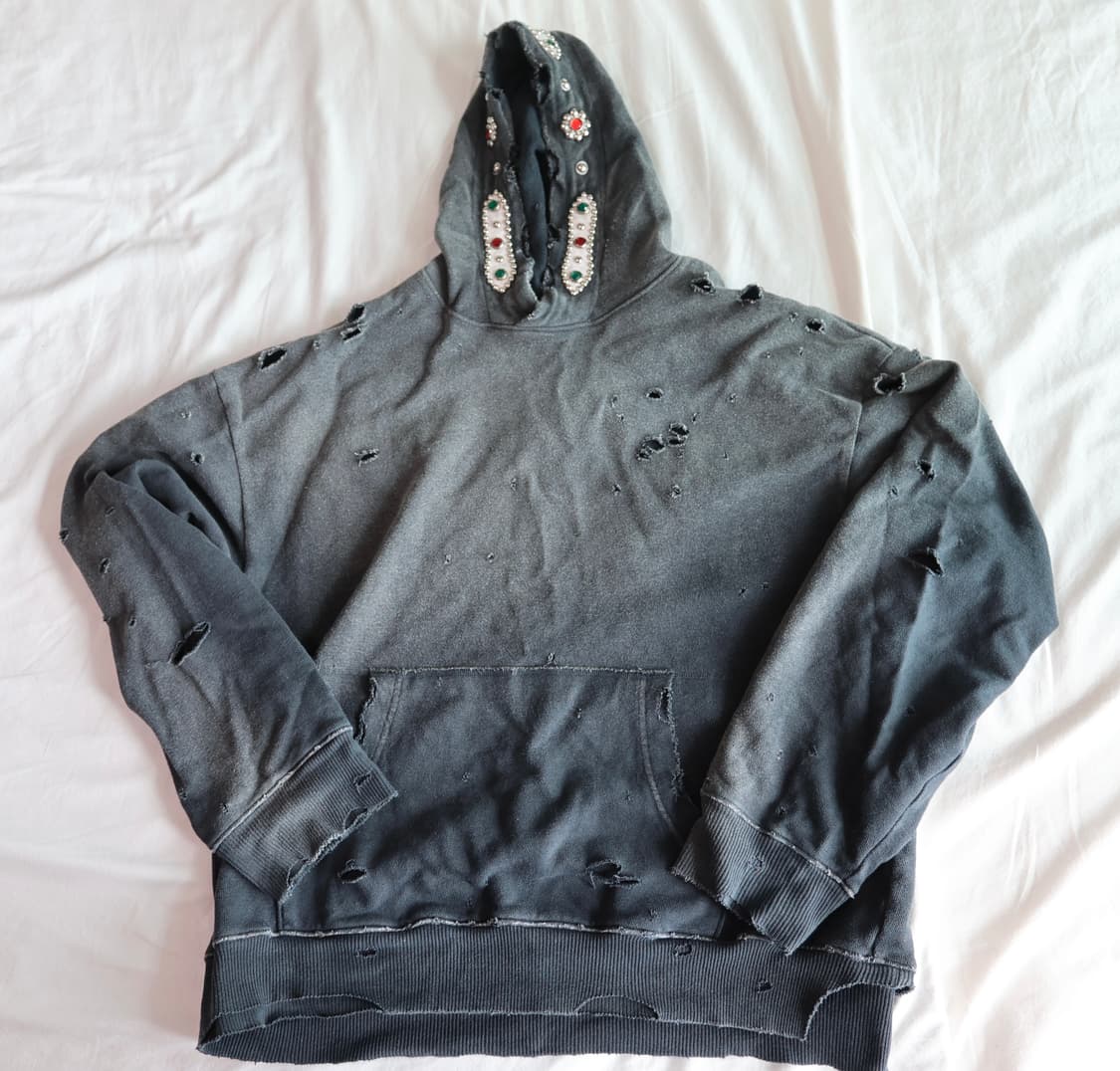 [XL] 캐피탈 스릴러 데이미지드 잼스톤 후드티 상품이미지1