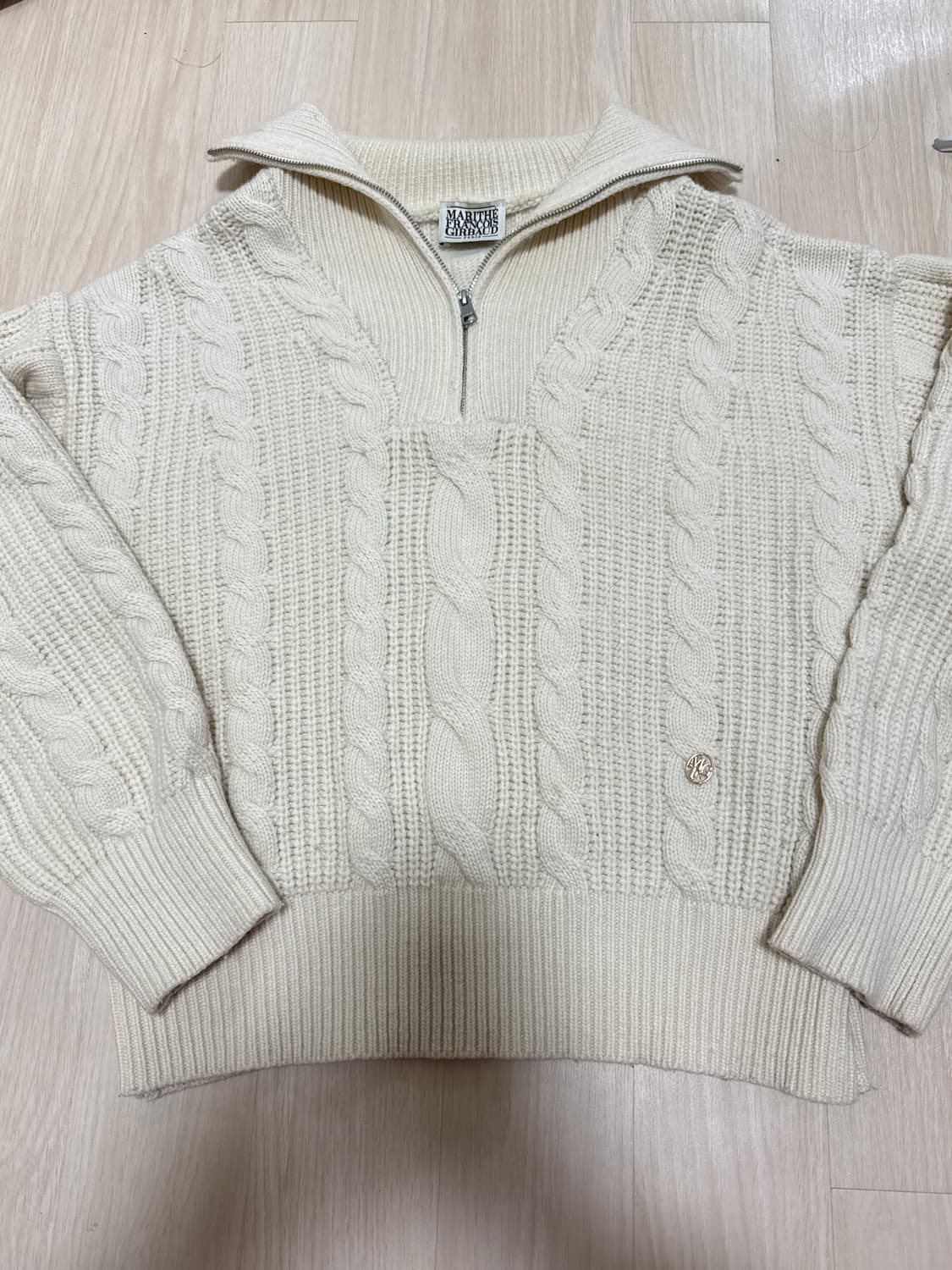 마리떼 하프집업 니트 W CABLE HALF ZIPUP PULLOVER 상품이미지2