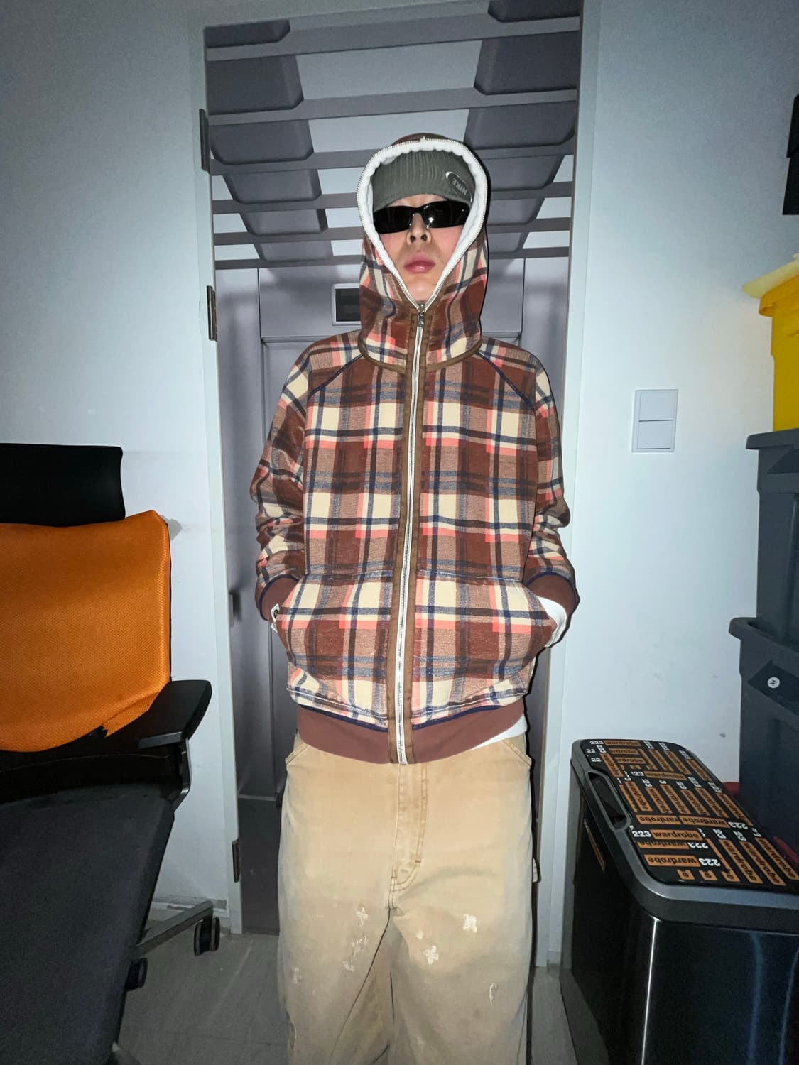 00's BAPE Reversible Check Hood Zip Up 상품이미지2