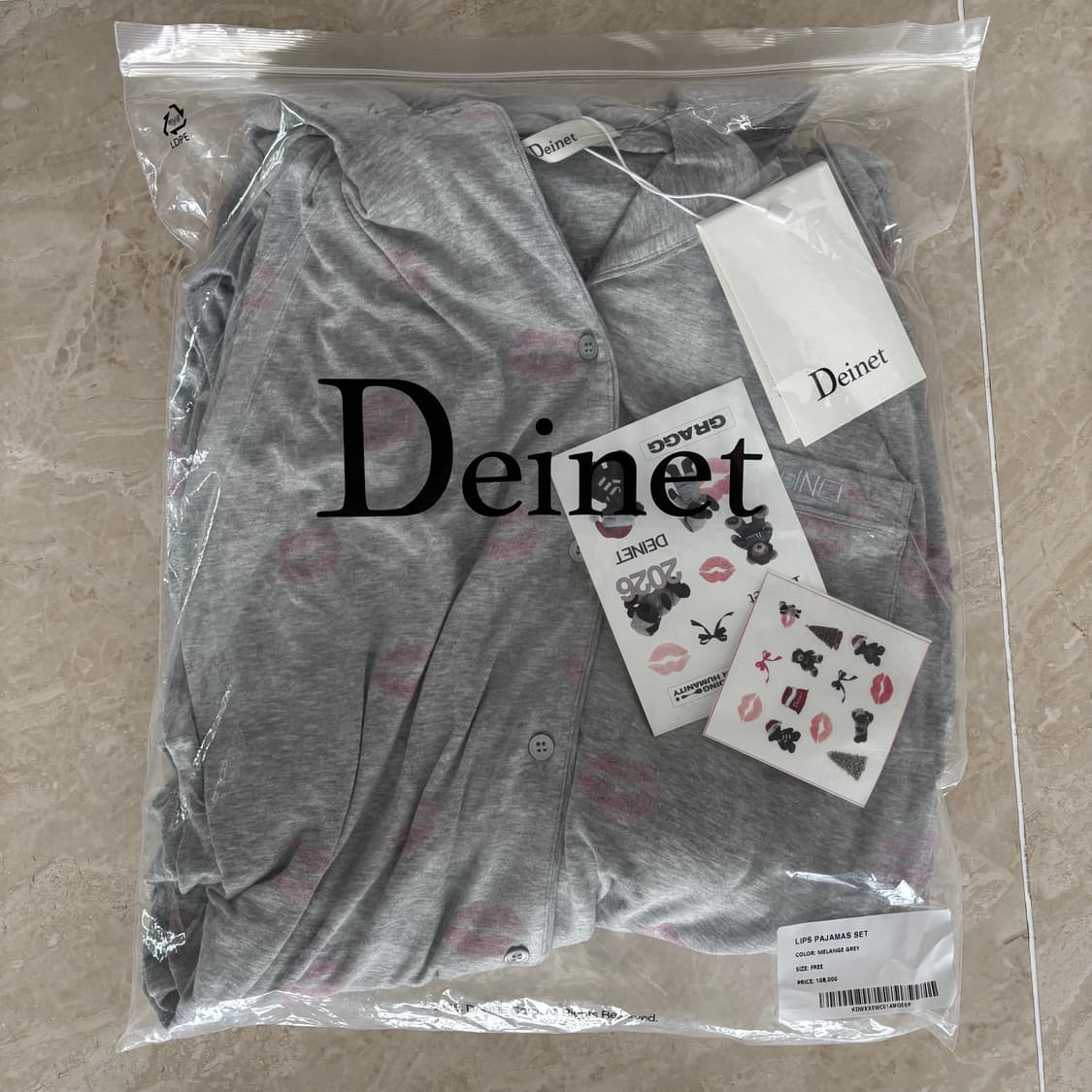 새상품 다이닛 립 파자마 잠옷 세트 상품이미지2