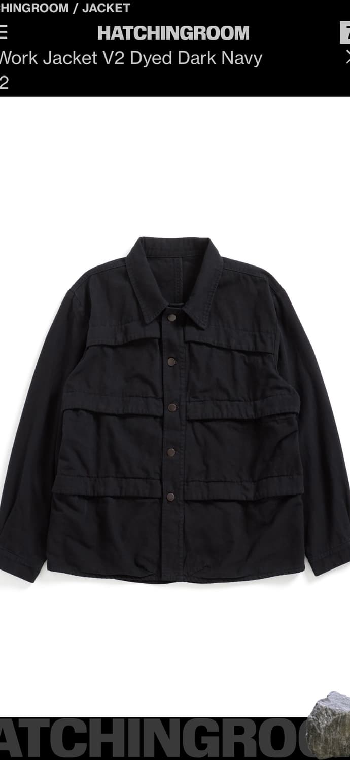 해칭룸 6P Work Jacket V2 Dyed Dark Navy 상품이미지1