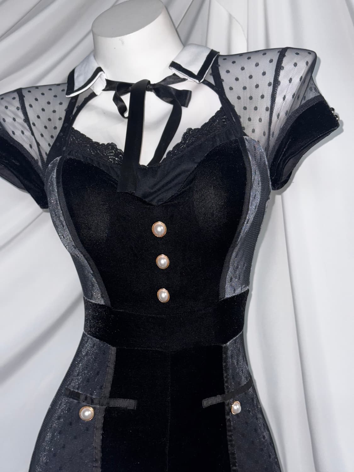 무채색 딱붙 고스고딕 데일리 로리 코디세트  상품이미지4