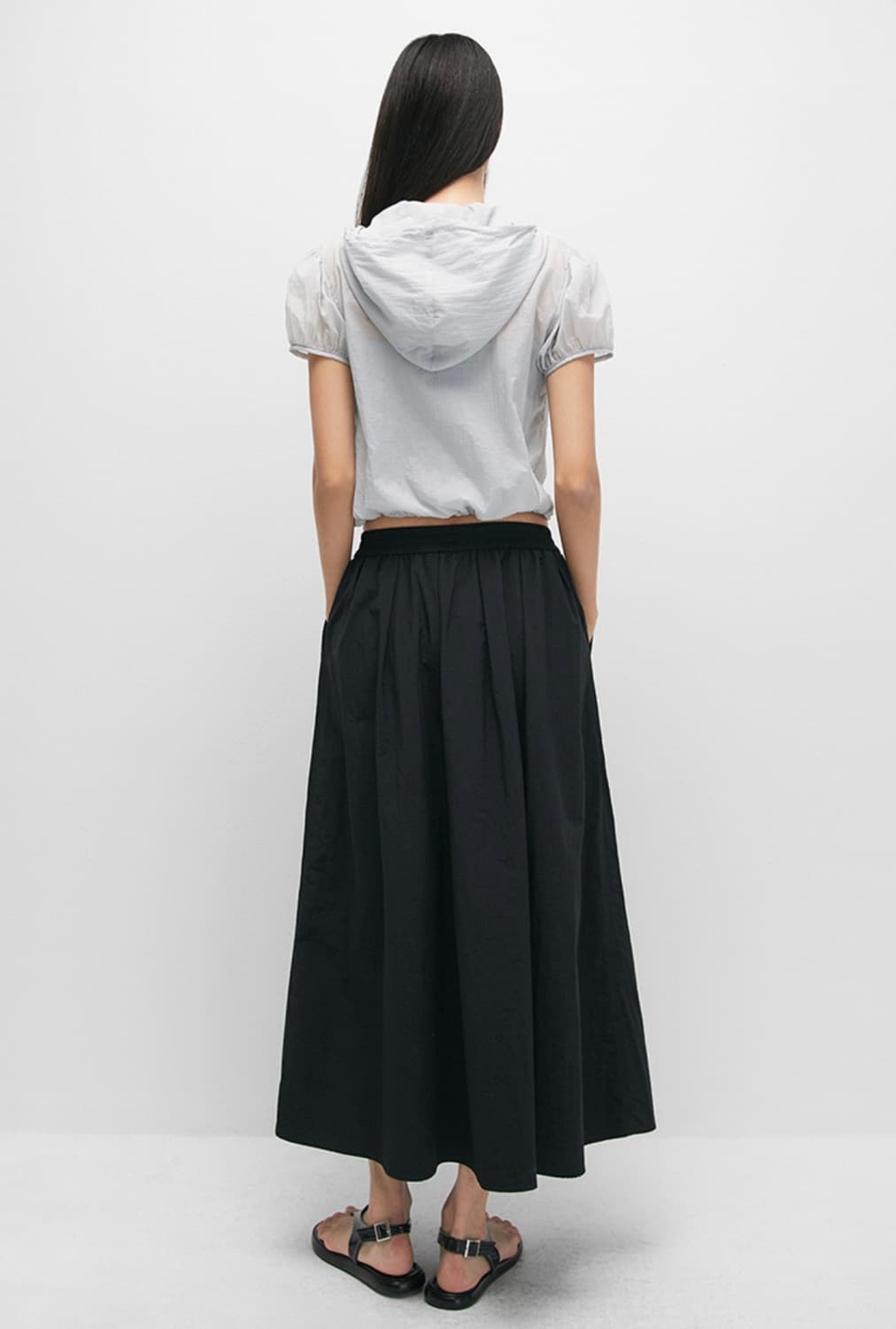 Mixxo 미쏘 나일론 시스루 반팔 점퍼 상품이미지6