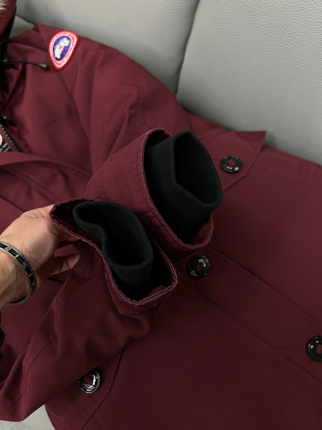 캐나다구스 버건디 패딩(M/55~66) 상품이미지5