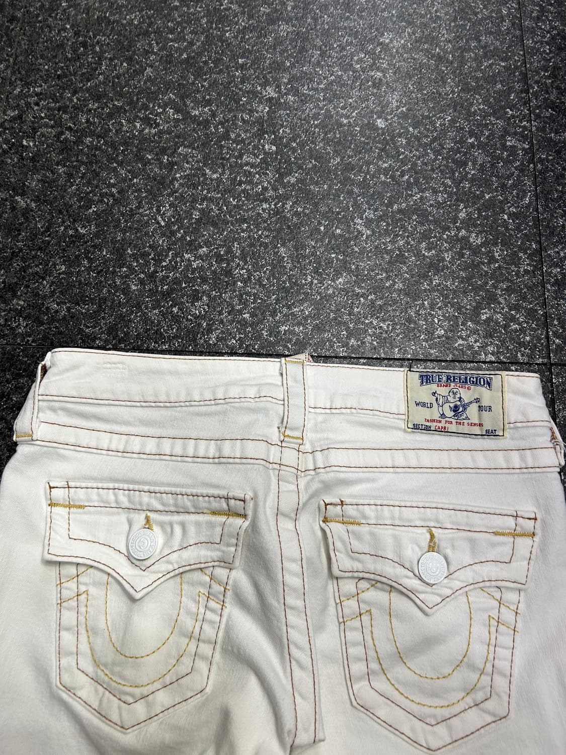 트루릴리젼 스티치 화이트 팬츠 스키니진 여성 25인치 상품이미지4