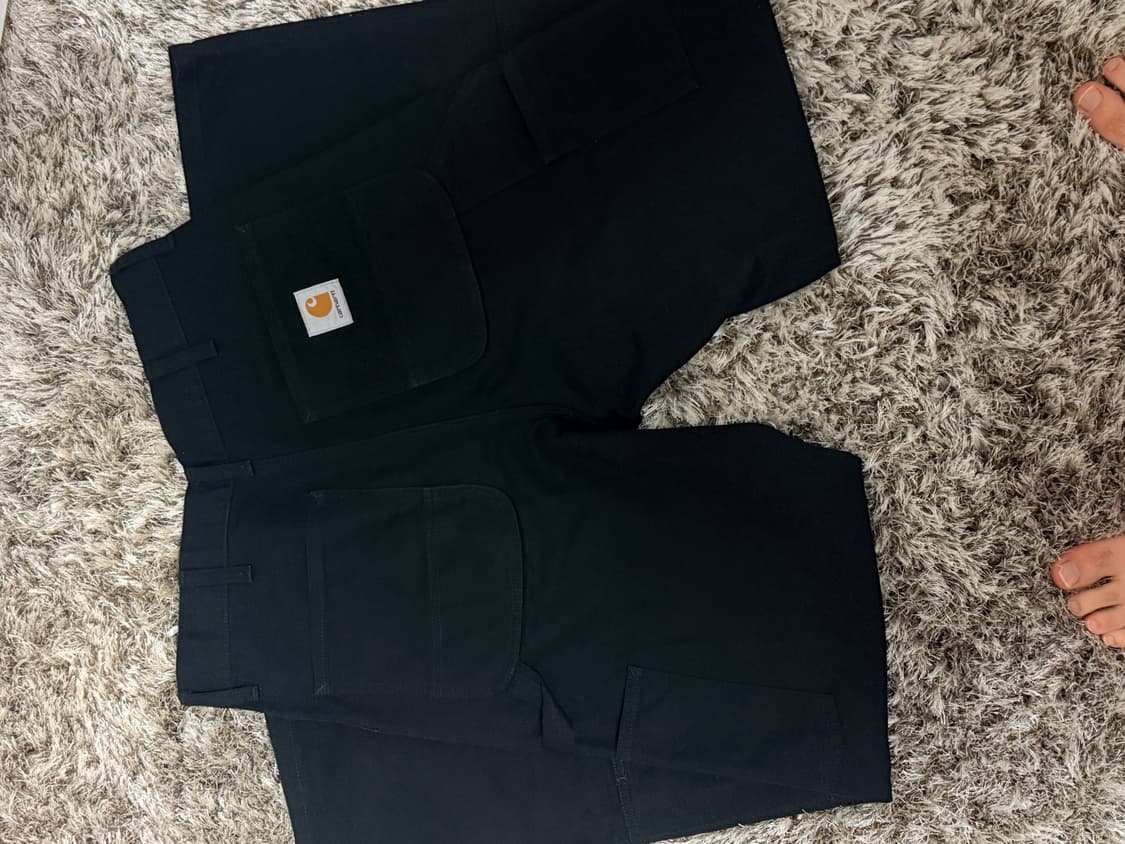 칼하트 wip 더블니 디어본 30 블랙 린스드 상품이미지4