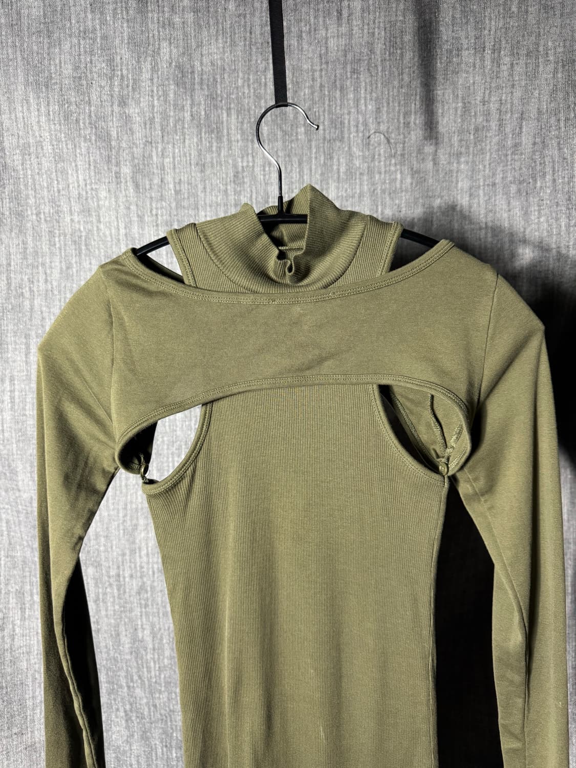 헬무트랭 그린 리브 니트 미니드레스 상품이미지6