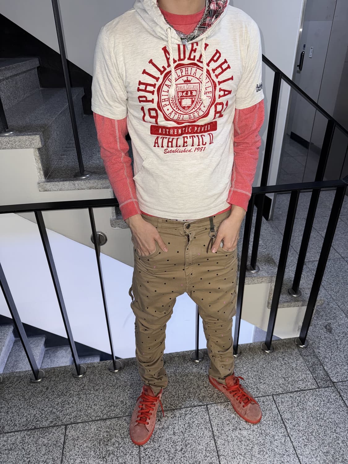 dots shirring baggy pants 상품이미지2