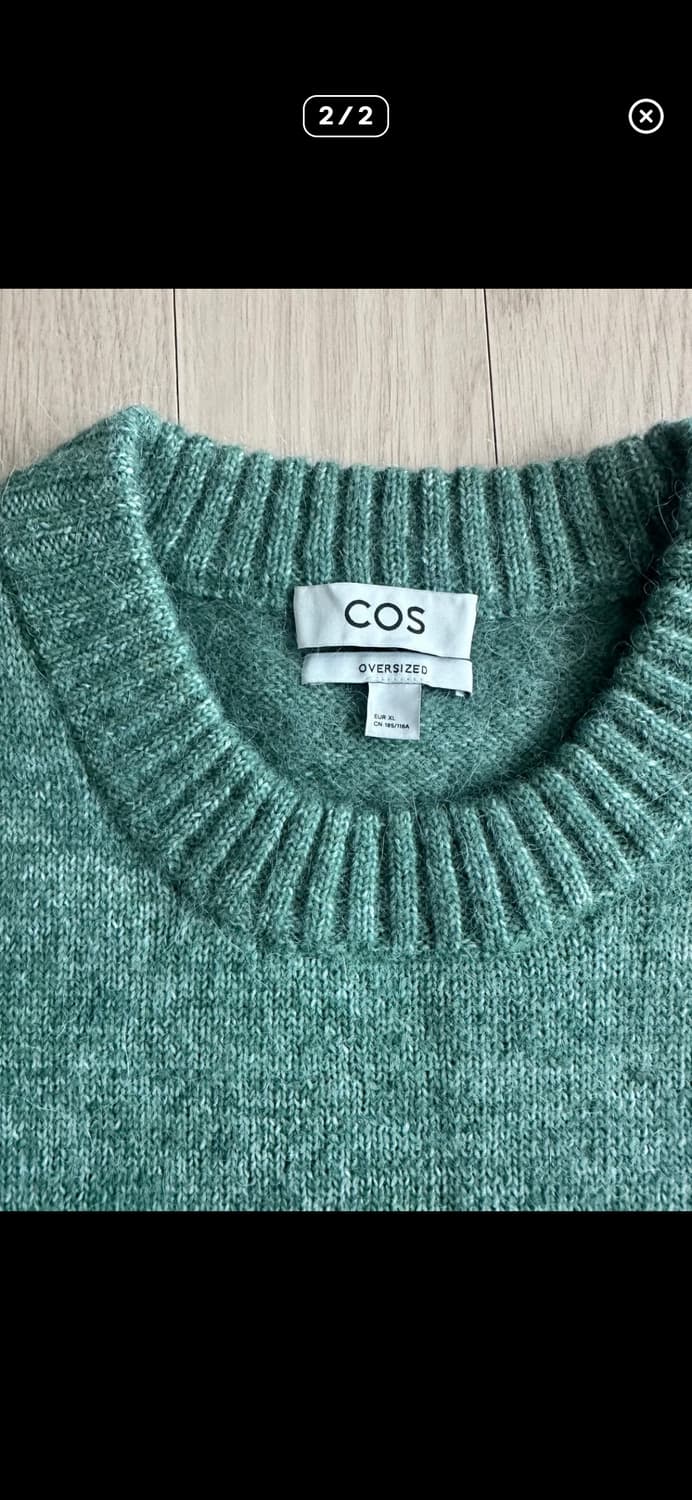 [XL] 코스 오버사이즈 알파카 블렌드 점퍼 니트 그린 상품이미지2