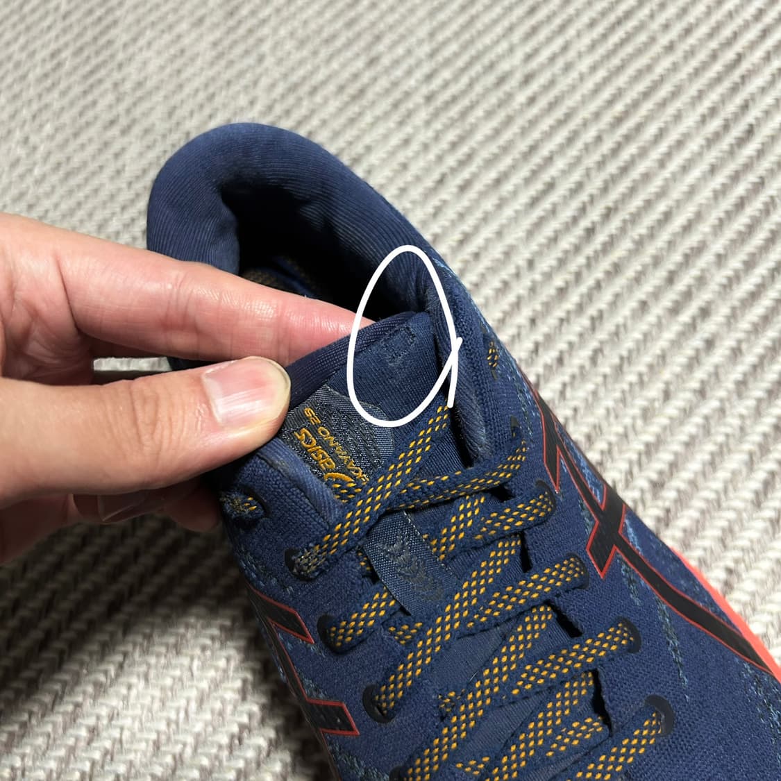 [260mm] asics 아식스 젤 카야노29 네이비 오렌지 런닝화 상품이미지6